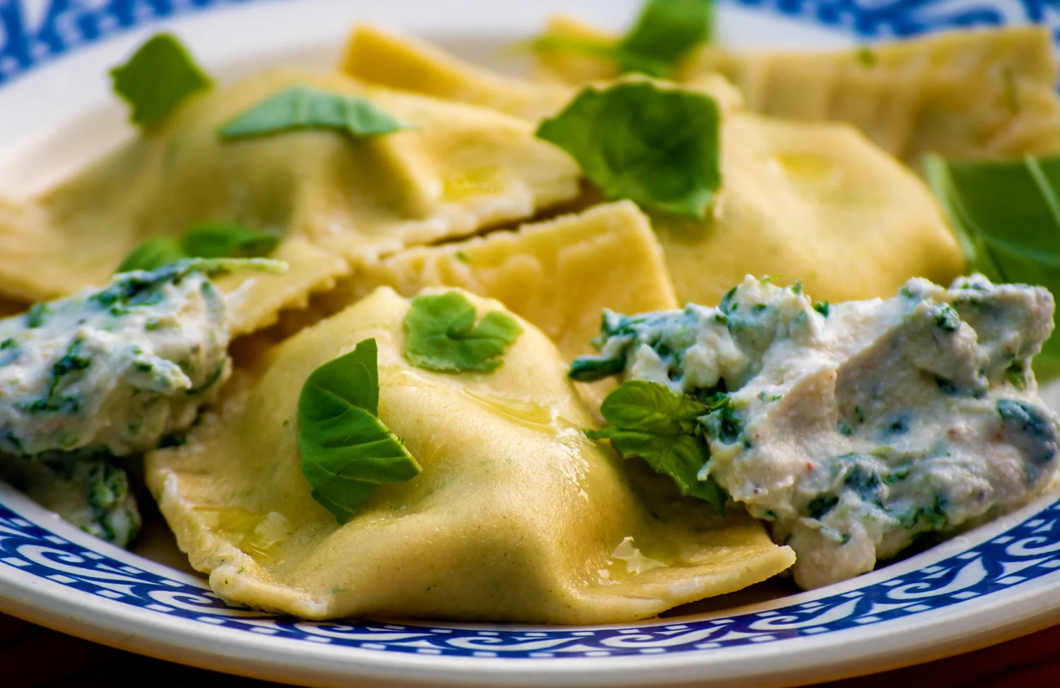 Homemade ravioli