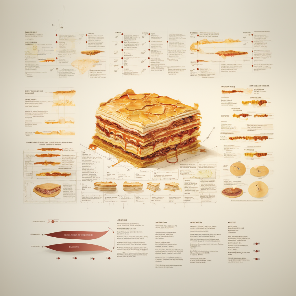 Diagram of cut of lasagna