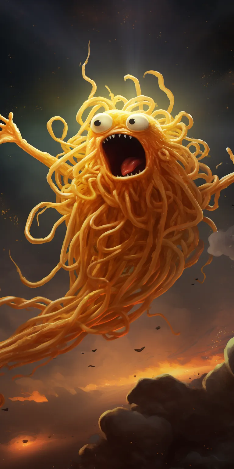 Flying spaghetti monster, anime style